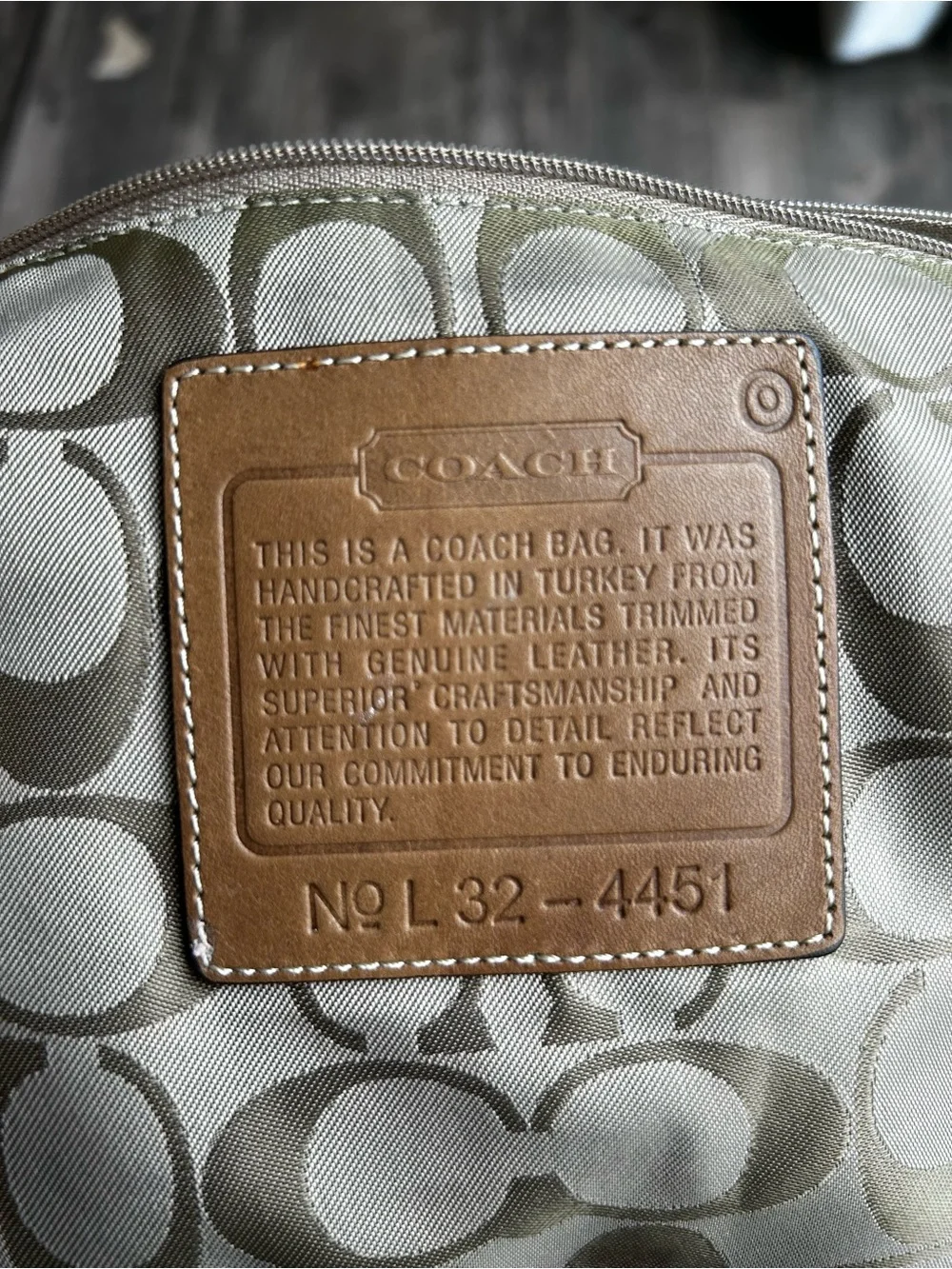 Coach Vintage File Turquoise Crossbody Bag with Tan Trim very Rare 2003